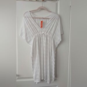 Joe Fresh White Kaftan / Swim Coverup
